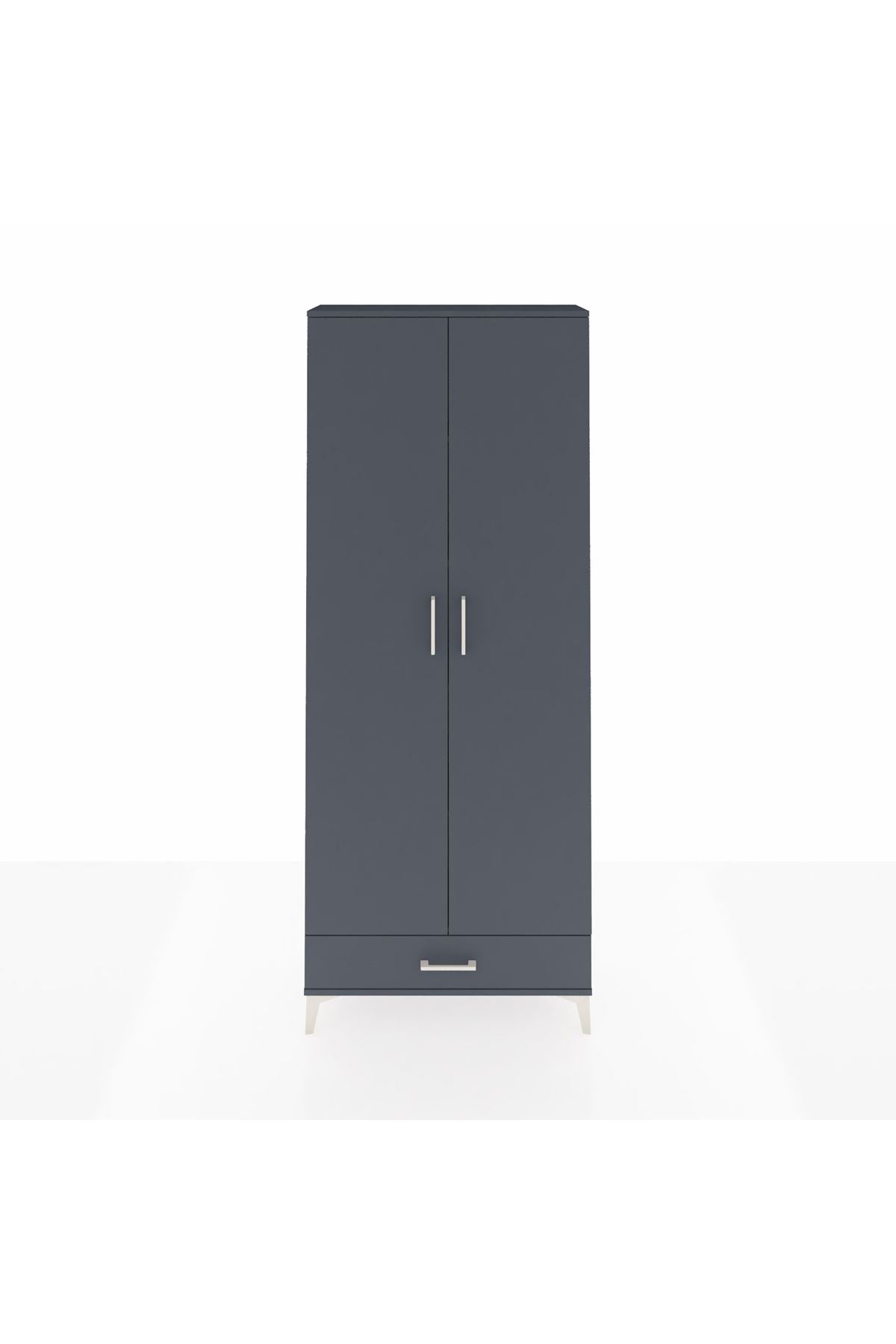 Arges Dolap 5 Raflı Tek Çekmeceli 2 Kapaklı 88x30x221 - S30M006V5A