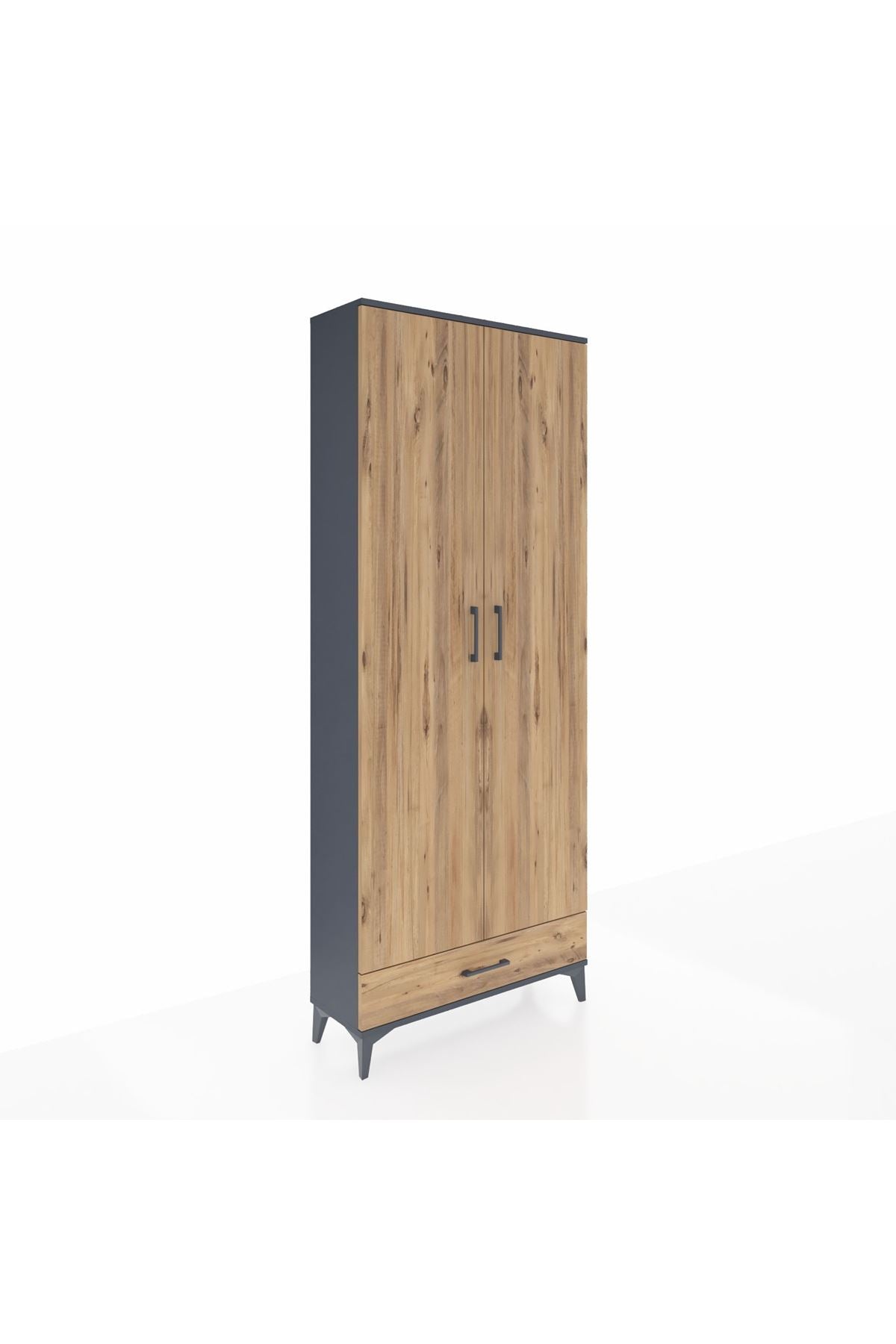 Arges Dolap 5 Raflı Tek Çekmeceli 2 Kapaklı 88x30x221 - S30M006V6A
