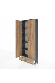 Arges Dolap 5 Raflı Tek Çekmeceli 2 Kapaklı 88x30x221 - S30M006V6A