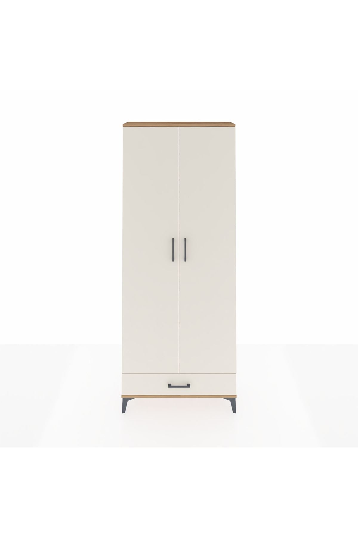 Arges Dolap 5 Raflı Tek Çekmeceli 2 Kapaklı 88x30x221 - S30M006V7A