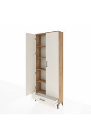 Arges Dolap 5 Raflı Tek Çekmeceli 2 Kapaklı 88x30x221 - S30M006V7A