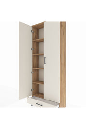 Arges Dolap 5 Raflı Tek Çekmeceli 2 Kapaklı 88x30x221 - S30M006V7A