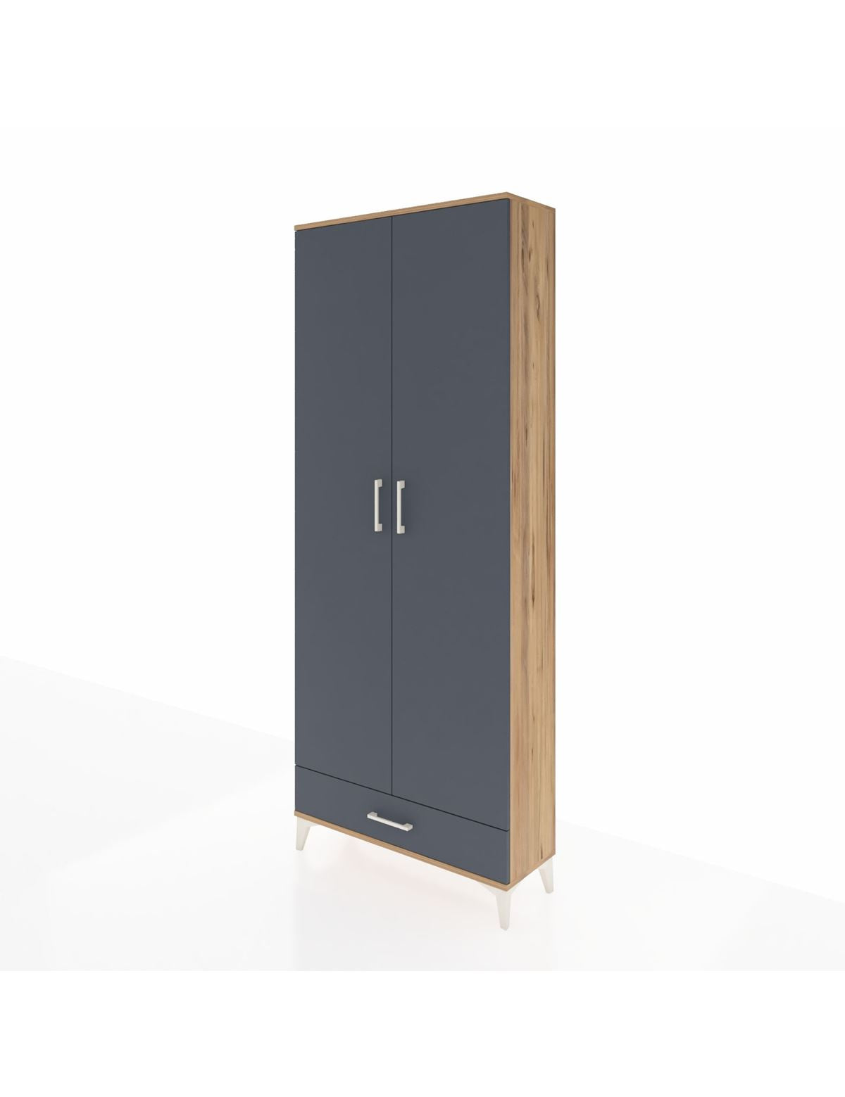 Arges Dolap 5 Raflı Tek Çekmeceli 2 Kapaklı 88x30x221 - S30M006V8A