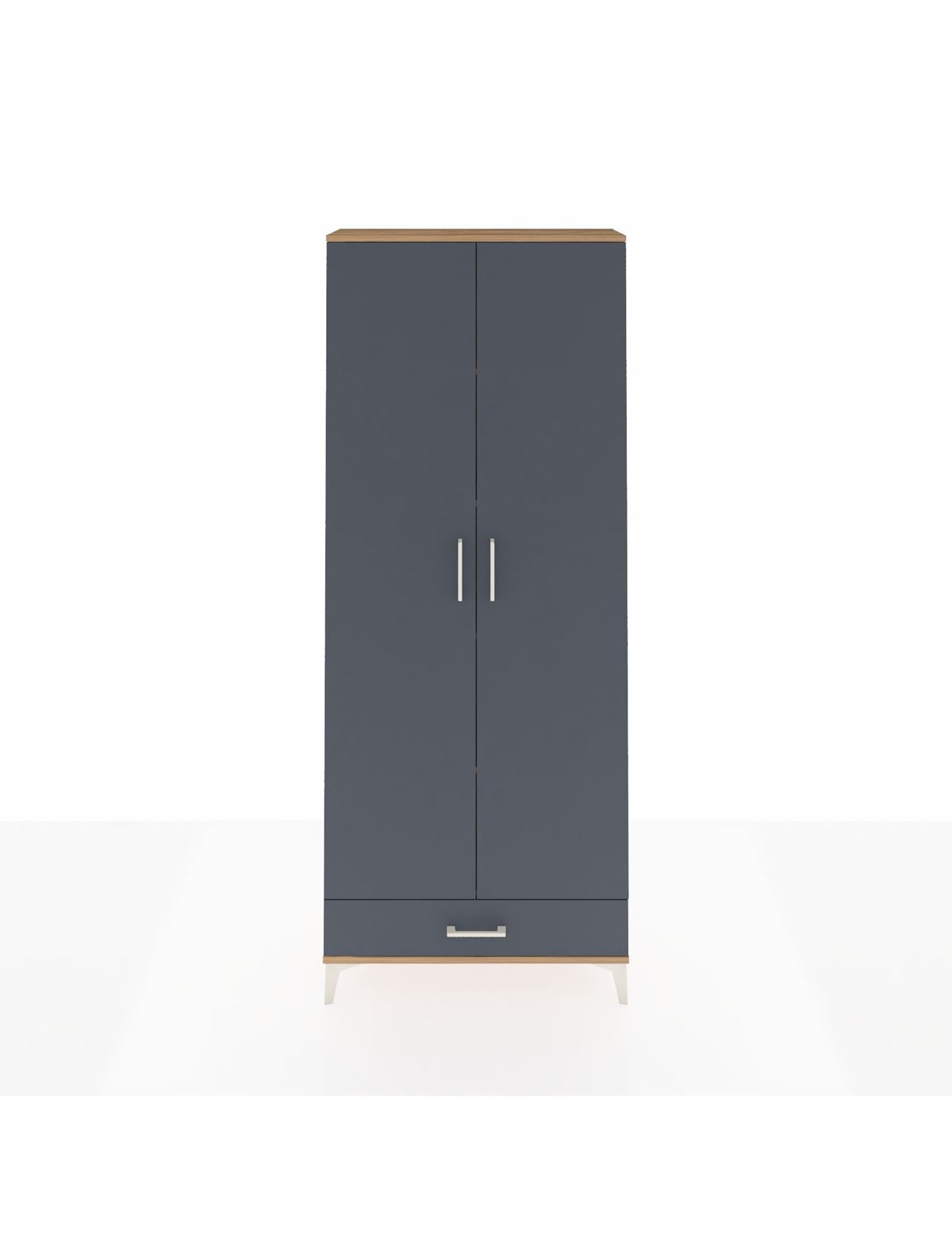Arges Dolap 5 Raflı Tek Çekmeceli 2 Kapaklı 88x30x221 - S30M006V8A