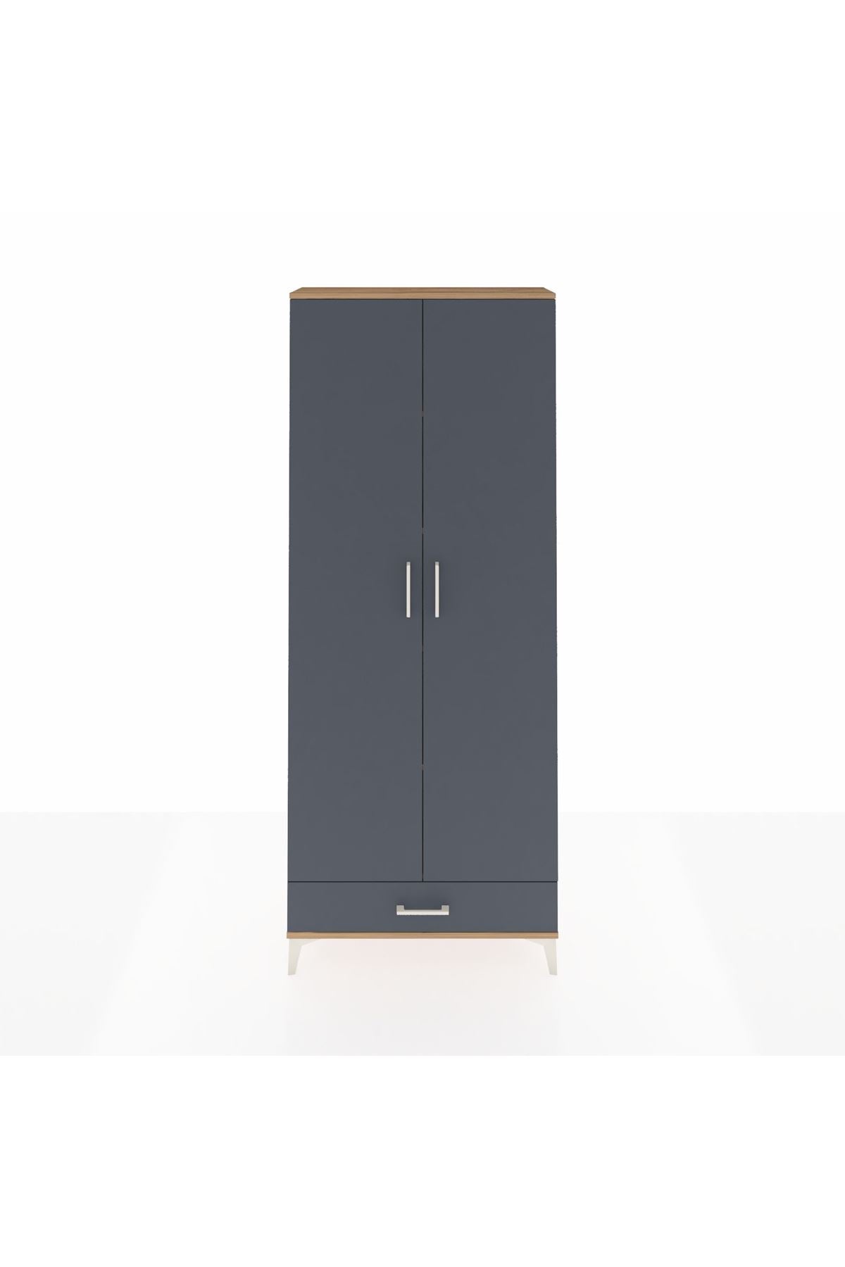 Arges Dolap 5 Raflı Tek Çekmeceli 2 Kapaklı 88x30x221 - S30M006V8A