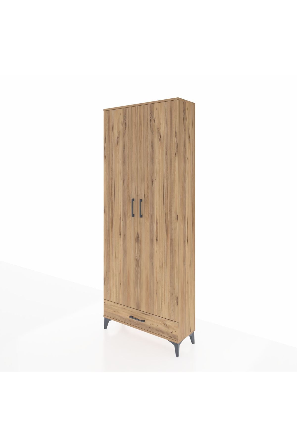 Arges Dolap 5 Raflı Tek Çekmeceli 2 Kapaklı 88x30x221 - S30M006V9A