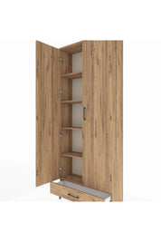 Arges Dolap 5 Raflı Tek Çekmeceli 2 Kapaklı 88x30x221 - S30M006V9A