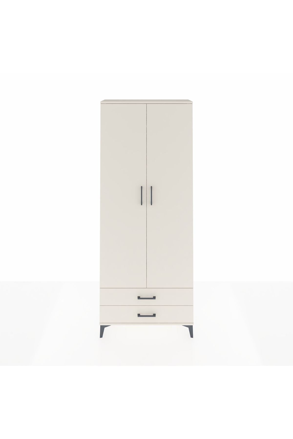 Arges Dolap 2 Raflı 2 Çekmeceli Tek Askılı 88x30x221 - S30M007V1A