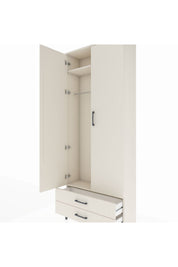 Arges Dolap 2 Raflı 2 Çekmeceli Tek Askılı 88x30x221 - S30M007V1A