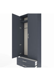 Arges Dolap 2 Raflı 2 Çekmeceli Tek Askılı 88x30x221 - S30M007V5A