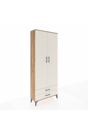 Arges Dolap 2 Raflı 2 Çekmeceli Tek Askılı 88x30x221 - S30M007V7A