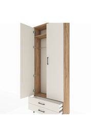 Arges Dolap 2 Raflı 2 Çekmeceli Tek Askılı 88x30x221 - S30M007V7A