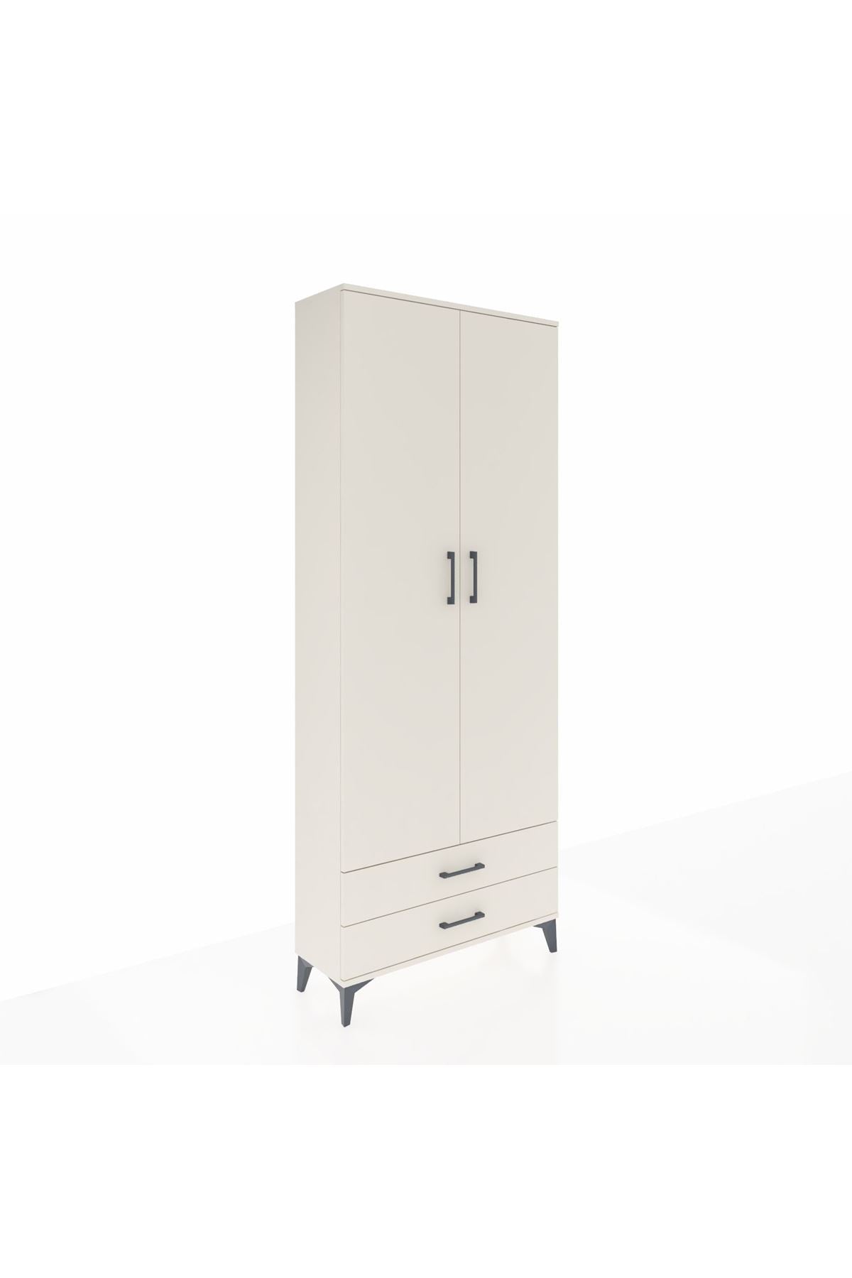 Arges Dolap 5 Raflı 2 Çekmeceli 2 Kapaklı 88x30x221 - S30M009V1A