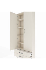 Arges Dolap 5 Raflı 2 Çekmeceli 2 Kapaklı 88x30x221 - S30M009V1A