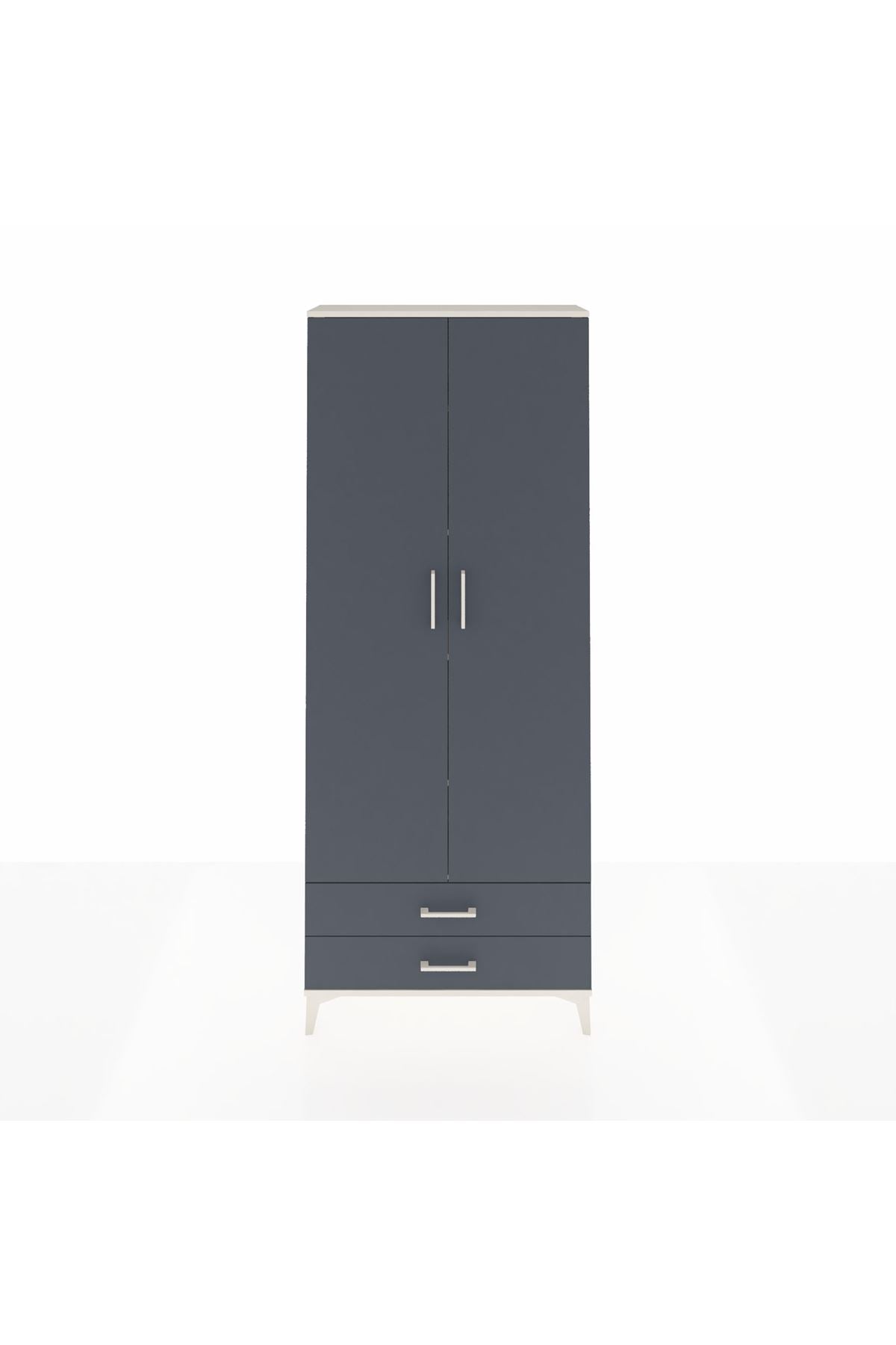 Arges Dolap 5 Raflı 2 Çekmeceli 2 Kapaklı 88x30x221 - S30M009V2A