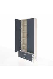 Arges Dolap 5 Raflı 2 Çekmeceli 2 Kapaklı 88x30x221 - S30M009V2A