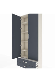Arges Dolap 5 Raflı 2 Çekmeceli 2 Kapaklı 88x30x221 - S30M009V2A