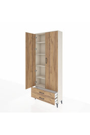 Arges Dolap 5 Raflı 2 Çekmeceli 2 Kapaklı 88x30x221 - S30M009V3A