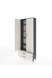 Arges Dolap 5 Raflı 2 Çekmeceli 2 Kapaklı 88x30x221 - S30M009V4A