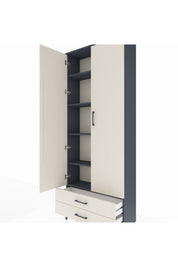 Arges Dolap 5 Raflı 2 Çekmeceli 2 Kapaklı 88x30x221 - S30M009V4A