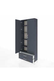 Arges Dolap 5 Raflı 2 Çekmeceli 2 Kapaklı 88x30x221 - S30M009V5A
