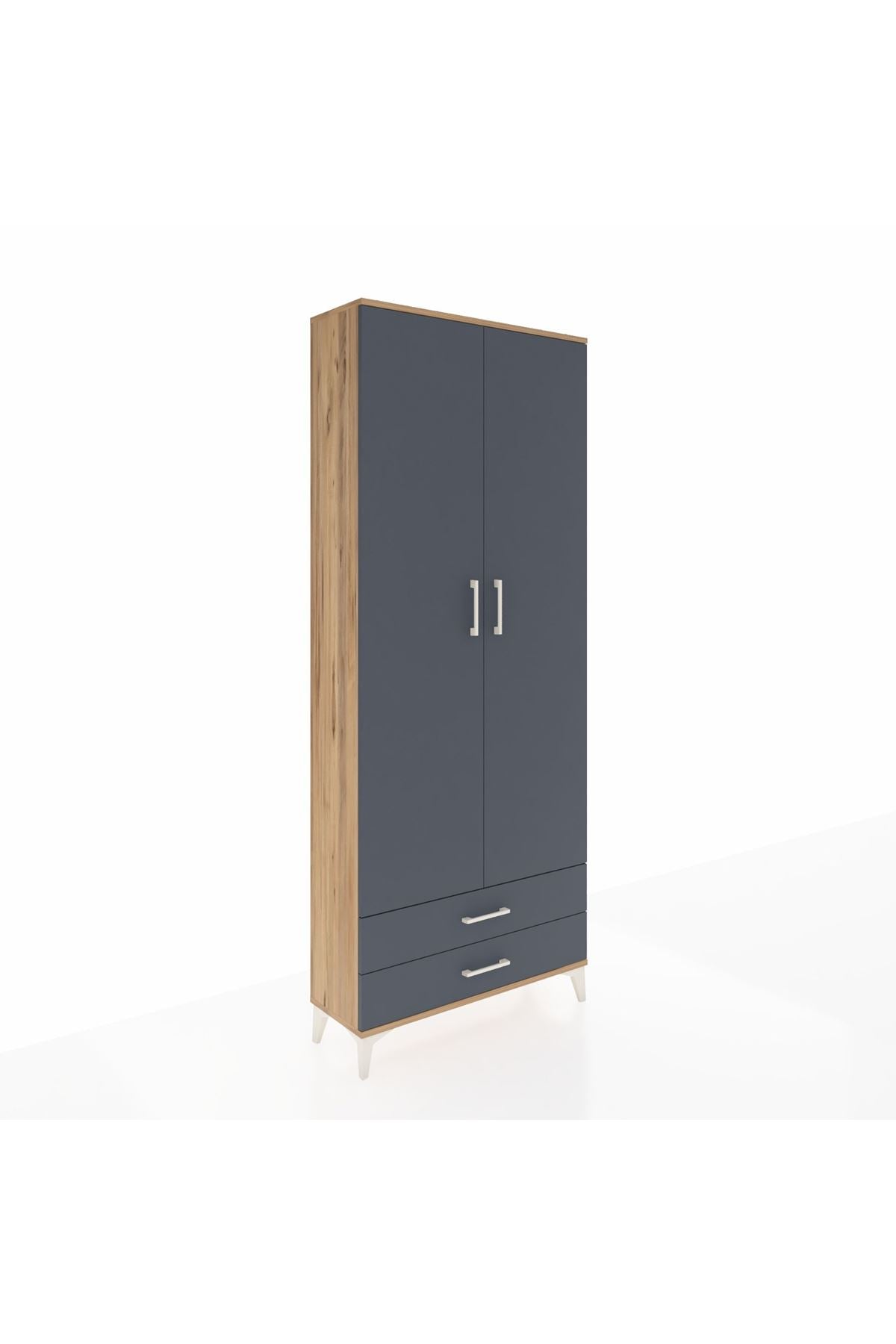 Arges Dolap 5 Raflı 2 Çekmeceli 2 Kapaklı 88x30x221 - S30M009V8A