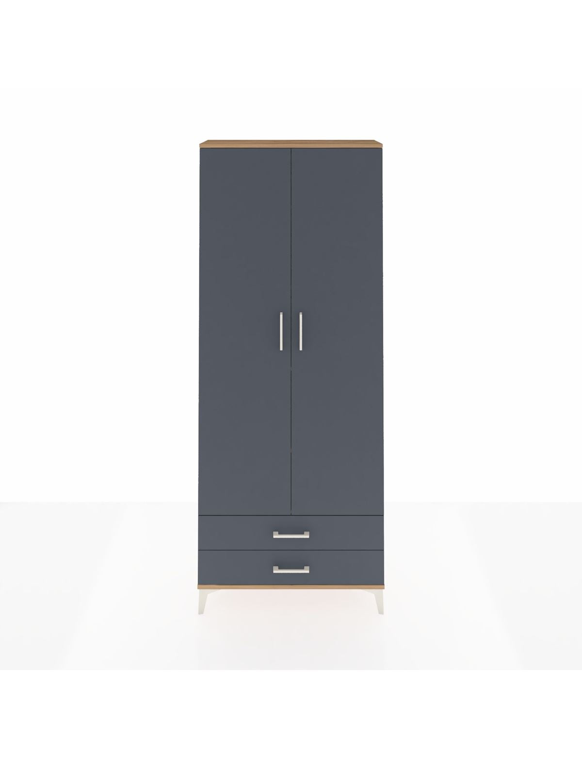 Arges Dolap 5 Raflı 2 Çekmeceli 2 Kapaklı 88x30x221 - S30M009V8A