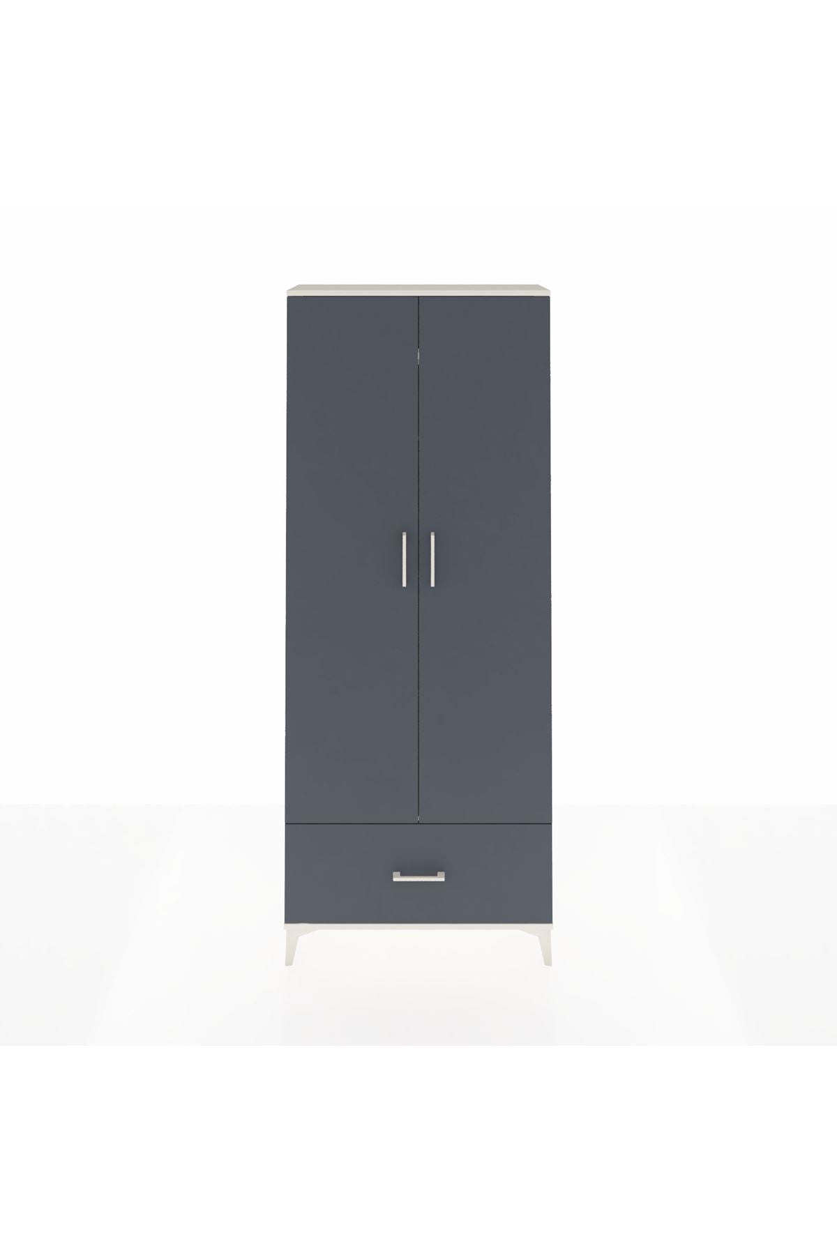 Arges Dolap 2 Raflı Tek Çekmeceli Tek Askılı 88x30x221 - S30M010V2A