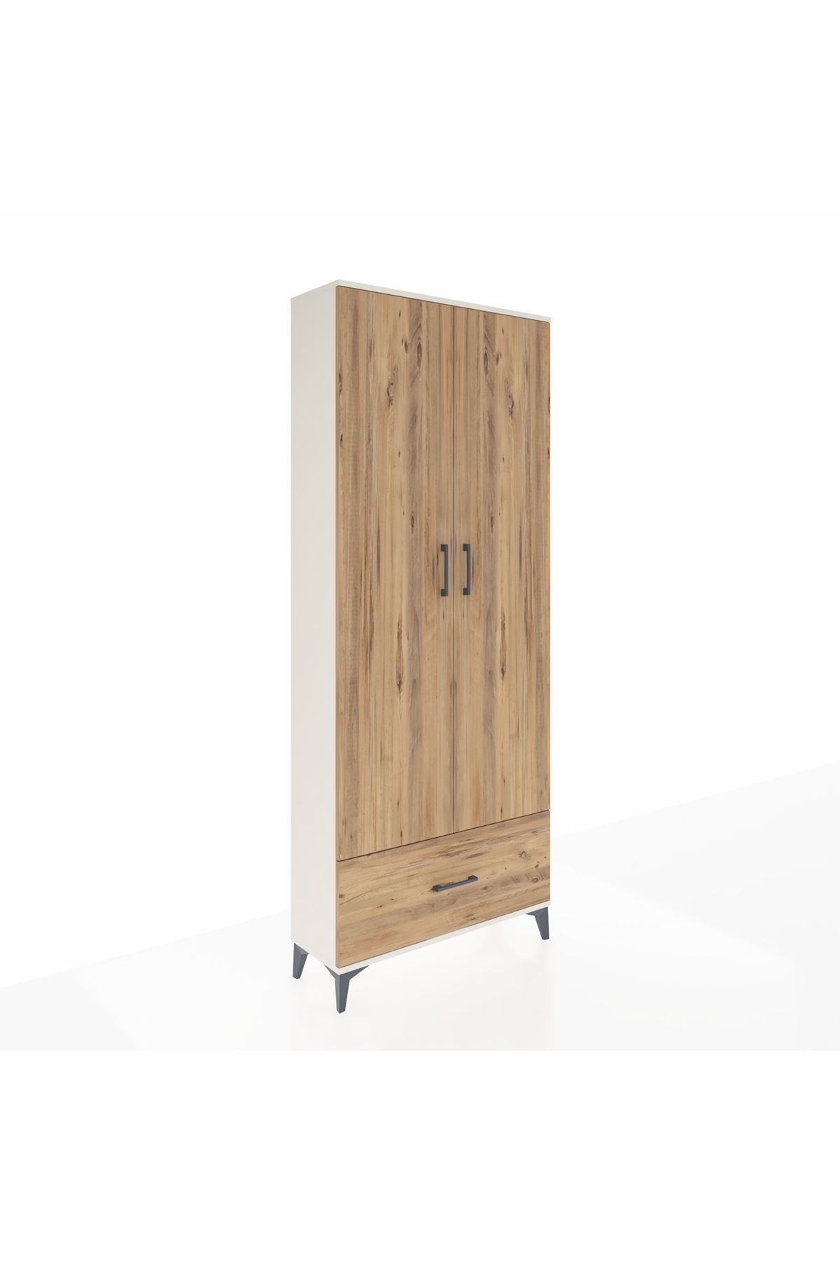 Arges Dolap 2 Raflı Tek Çekmeceli Tek Askılı 88x30x221 - S30M010V3A