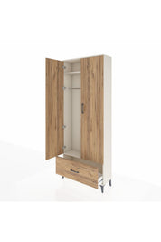 Arges Dolap 2 Raflı Tek Çekmeceli Tek Askılı 88x30x221 - S30M010V3A