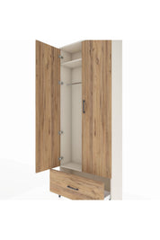 Arges Dolap 2 Raflı Tek Çekmeceli Tek Askılı 88x30x221 - S30M010V3A