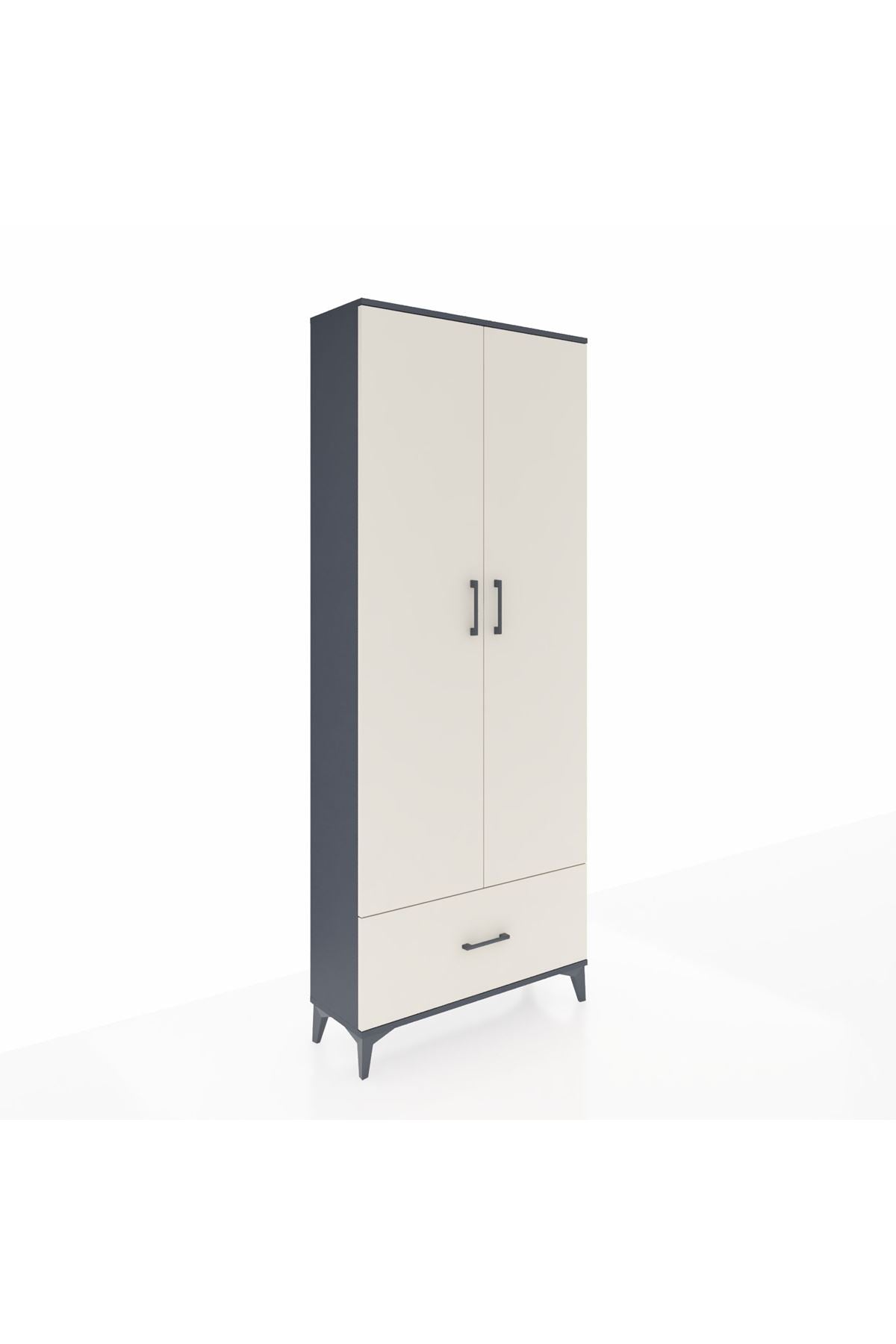 Arges Dolap 2 Raflı Tek Çekmeceli Tek Askılı 88x30x221 - S30M010V4A