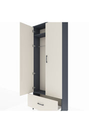 Arges Dolap 2 Raflı Tek Çekmeceli Tek Askılı 88x30x221 - S30M010V4A