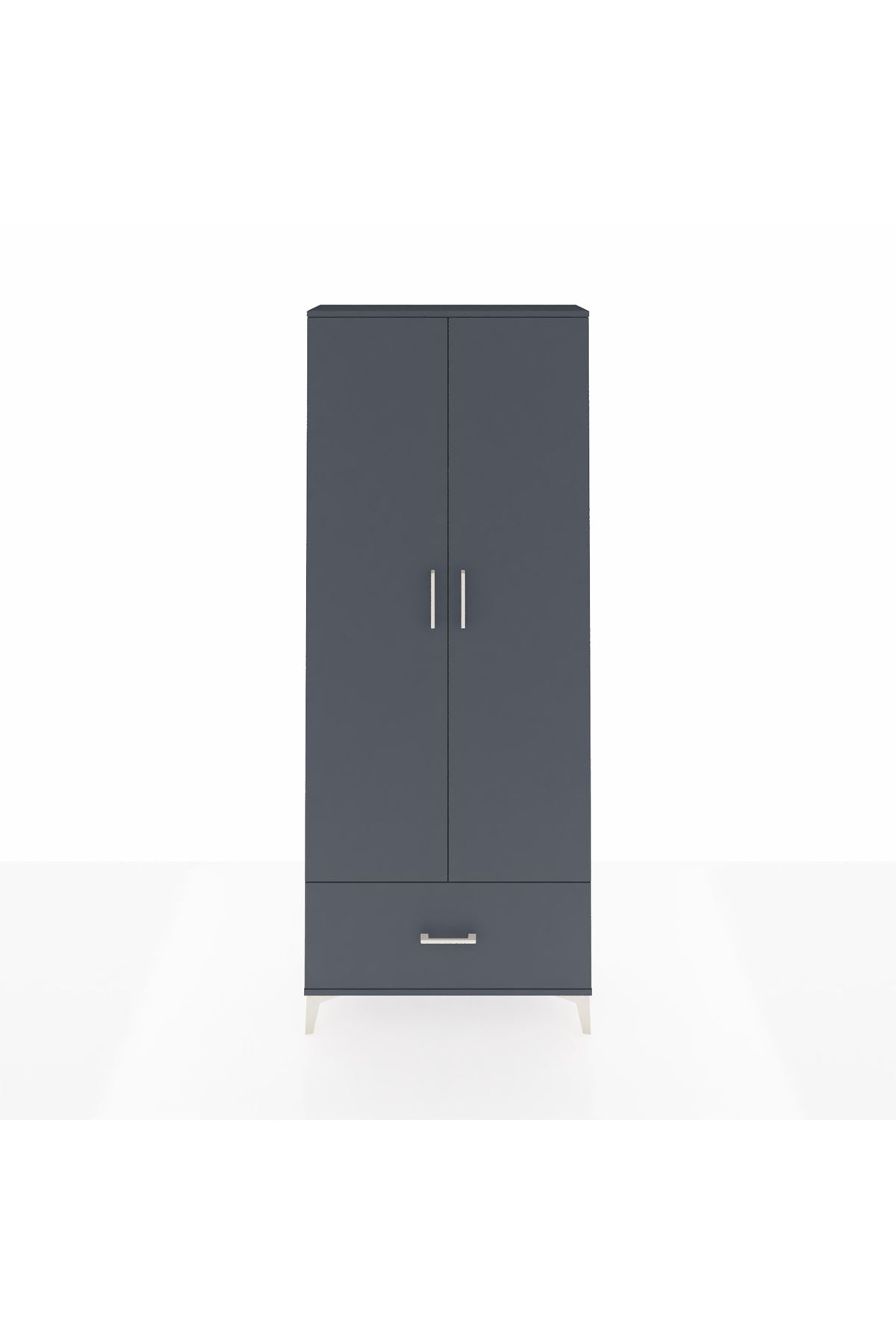 Arges Dolap 2 Raflı Tek Çekmeceli Tek Askılı 88x30x221 - S30M010V5A