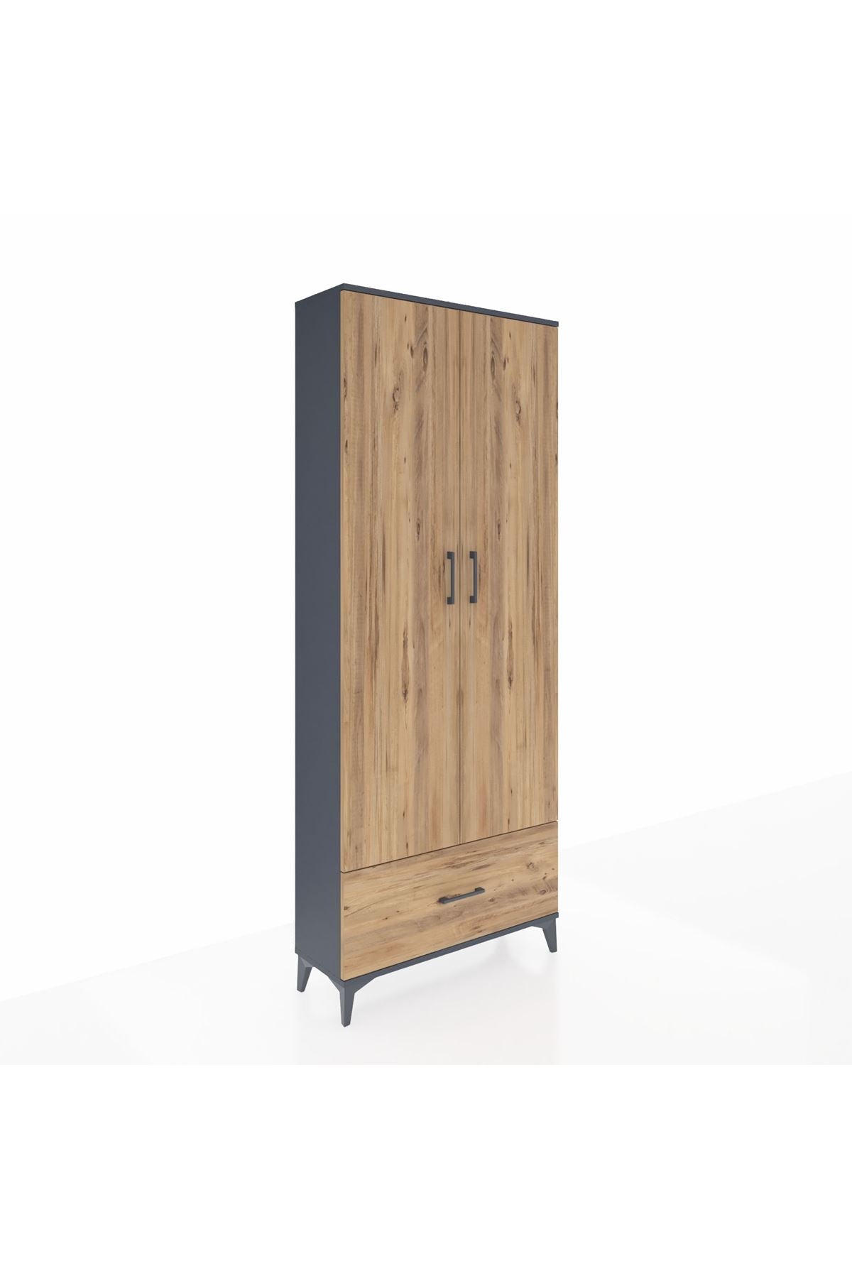 Arges Dolap 2 Raflı Tek Çekmeceli Tek Askılı 88x30x221 - S30M010V6A