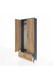 Arges Dolap 2 Raflı Tek Çekmeceli Tek Askılı 88x30x221 - S30M010V6A