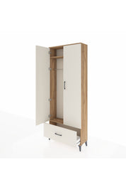 Arges Dolap 2 Raflı Tek Çekmeceli Tek Askılı 88x30x221 - S30M010V7A