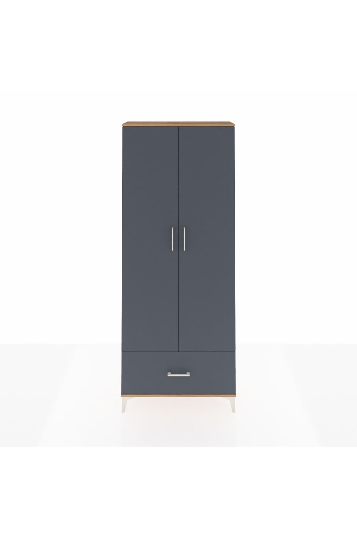 Arges Dolap 2 Raflı Tek Çekmeceli Tek Askılı 88x30x221 - S30M010V8A