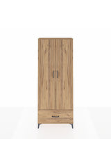 Arges Dolap 2 Raflı Tek Çekmeceli Tek Askılı 88x30x221
