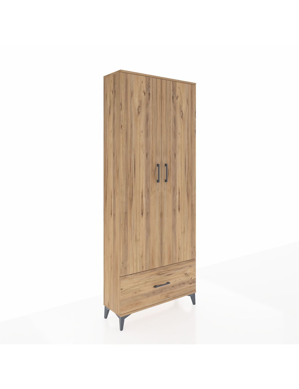 Arges Dolap 2 Raflı Tek Çekmeceli Tek Askılı 88x30x221 - S30M010V9A