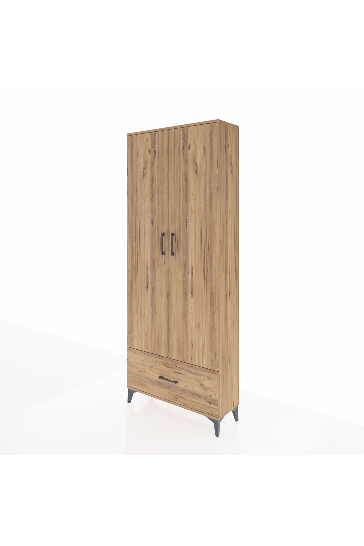 Arges Dolap 2 Raflı Tek Çekmeceli Tek Askılı 88x30x221 - S30M010V9A