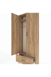 Arges Dolap 2 Raflı Tek Çekmeceli Tek Askılı 88x30x221 - S30M010V9A