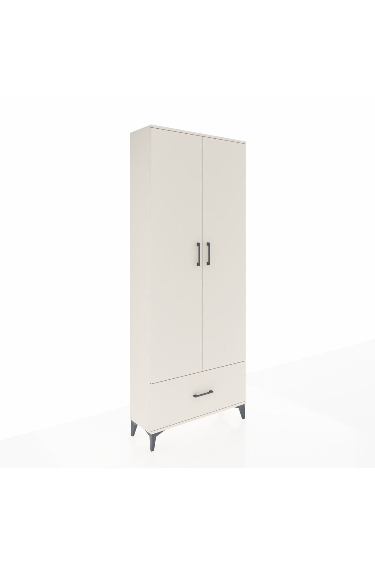 Arges Dolap 5 Raflı Tek Çekmeceli 2 Kapaklı 88x30x221 - S30M011V1A