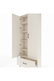 Arges Dolap 5 Raflı Tek Çekmeceli 2 Kapaklı 88x30x221 - S30M011V1A