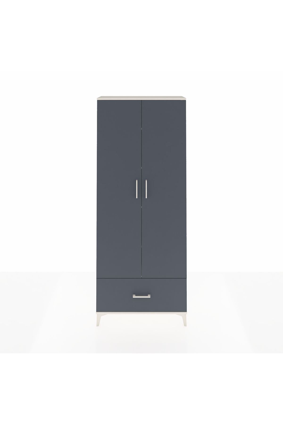Arges Dolap 5 Raflı Tek Çekmeceli 2 Kapaklı 88x30x221 - S30M011V2A