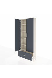 Arges Dolap 5 Raflı Tek Çekmeceli 2 Kapaklı 88x30x221 - S30M011V2A