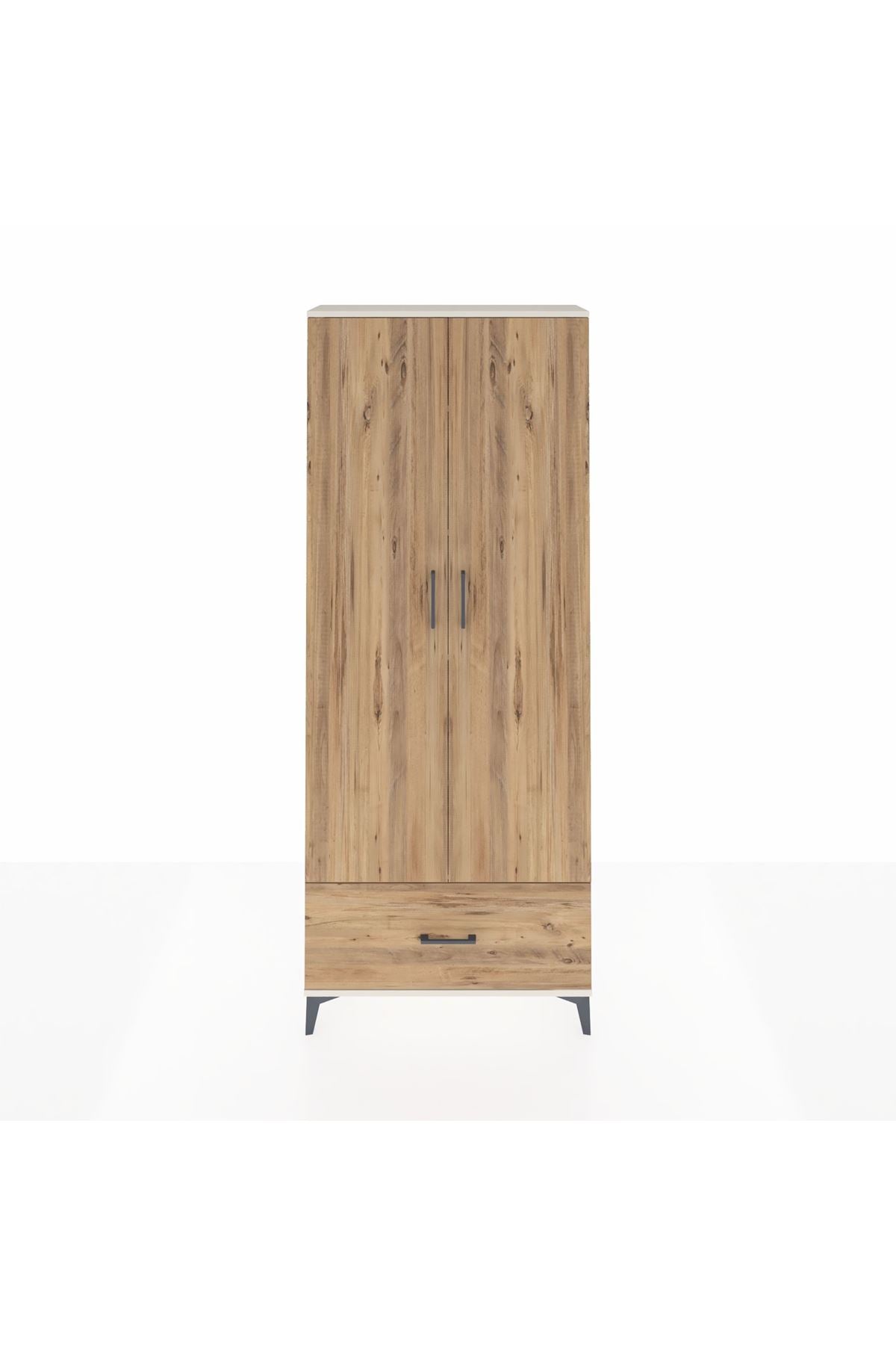 Arges Dolap 5 Raflı Tek Çekmeceli 2 Kapaklı 88x30x221 - S30M011V3A