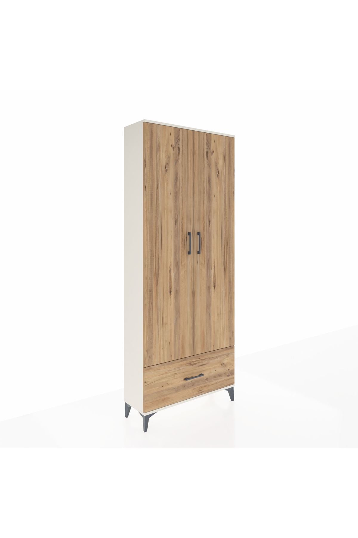 Arges Dolap 5 Raflı Tek Çekmeceli 2 Kapaklı 88x30x221 - S30M011V3A
