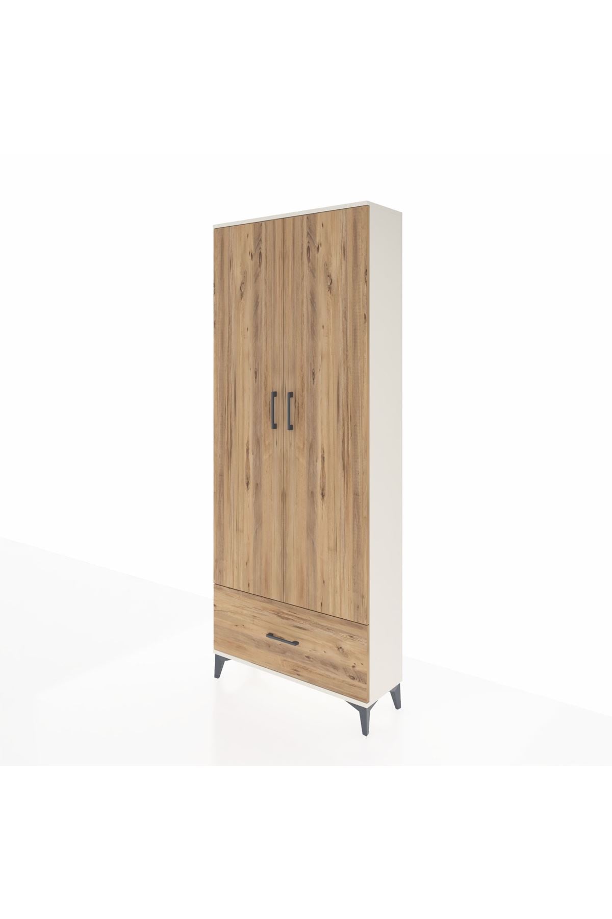 Arges Dolap 5 Raflı Tek Çekmeceli 2 Kapaklı 88x30x221 - S30M011V3A