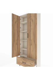 Arges Dolap 5 Raflı Tek Çekmeceli 2 Kapaklı 88x30x221 - S30M011V3A